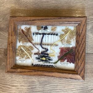 Navajo Rug Weavers Artisan Dye Chart Framed Under Glass Dried Flowers Plants 9x7